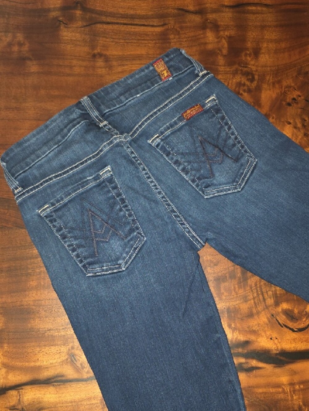 7 For All Mankind Women's Dark Indigo Bootcut Jeans